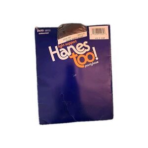 Hanes Too Light Support Pantyhose Sz AB Style 157 Barely Black Vtg 1986 New